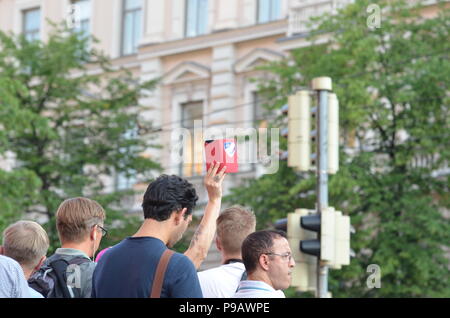 Helsinki, Finlande. 16 juillet 2018. Le Président américain Donald Trump et le président russe Vladimir Poutine s'est réuni à Helsinki avant de sommet d'Helsinki 2018 : Crédit S Rb/Alamy Live News Banque D'Images