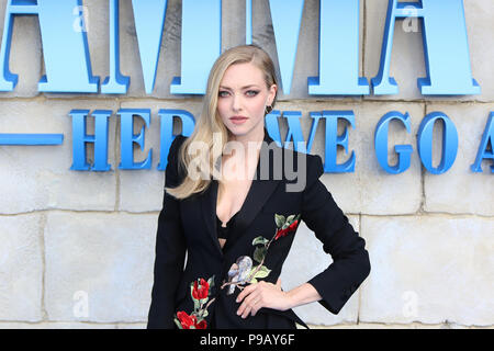 Londres, Royaume-Uni. 16 juillet, 2018. Amanda Seyfried, Mamma Mia ! Here We Go Again - première mondiale, Eventim Apollo, Hammersmith, Londres, Royaume-Uni, 16 juillet 2018, photo de Richard Goldschmidt : Riche de crédit Gold/Alamy Live News Banque D'Images