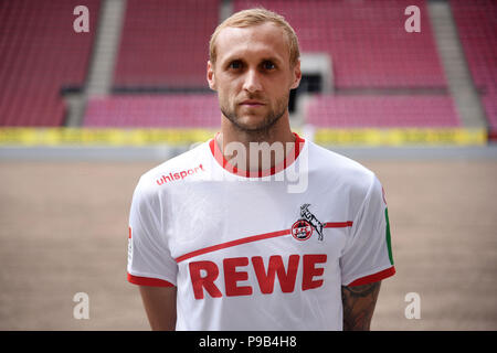 Cologne, Allemagne. 09 juillet, 2018. Deuxième Bundesliga, séance photo de 1. Le FC Cologne pour la saison 2018/2019 au stade RheinEnergie. Cologne, Marcel Risse. Credit : Henning Kaiser/dpa/Alamy Live News Banque D'Images