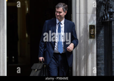 Londres, Royaume-Uni. 17 juillet, 2018. David Gauke MP, Lord chancelier et secrétaire d'Etat à la justice, feuilles 10, Downing Street, à la suite de la dernière réunion du Cabinet avant les vacances d'été. Credit : Mark Kerrison/Alamy Live News Banque D'Images