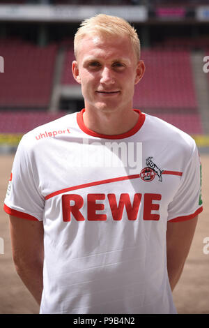 Cologne, Allemagne. 09 juillet, 2018. Deuxième Bundesliga, séance photo de 1. Le FC Cologne pour la saison 2018/2019 au stade RheinEnergie. Cologne, Frederik Soerensen. Credit : Henning Kaiser/dpa/Alamy Live News Banque D'Images