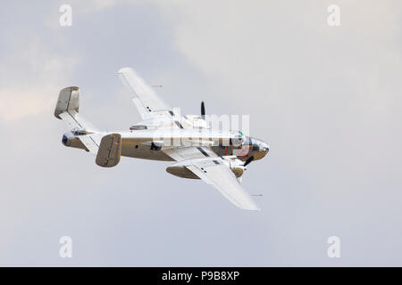 Red Bull North American B25J Mitchell, bombardier moyen N6123C. Banque D'Images