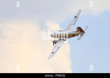 Douglas DC3 Dakota norvégien dans flightDuxford airshow Banque D'Images