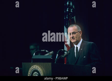 LYNDON B. JOHNSON (1908-1973) en tant que 36e président des États-Unis vers 1964 Banque D'Images