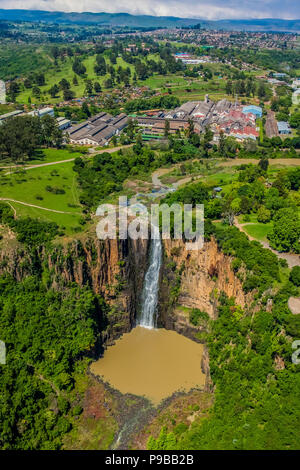 Howick, Afrique du Sud, le 19 octobre 2012, vue aérienne d'Howick Falls dans le KwaZulu-Natal, Afrique du Sud Banque D'Images