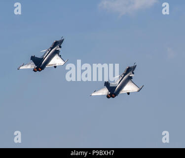 La Marine française Dassault Rafaele porte-avions de combat à réaction à l'assemblée annuelle de la journée de l'air Yeovilton Banque D'Images