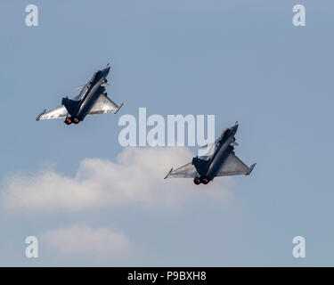 La Marine française Dassault Rafaele porte-avions de combat à réaction à l'assemblée annuelle de la journée de l'air Yeovilton Banque D'Images