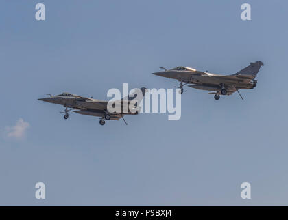 La Marine française Dassault Rafaele porte-avions de combat à réaction à l'assemblée annuelle de la journée de l'air Yeovilton Banque D'Images