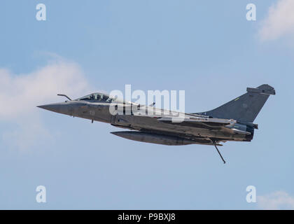 La Marine française Dassault Rafaele porte-avions de combat à réaction à l'assemblée annuelle de la journée de l'air Yeovilton Banque D'Images