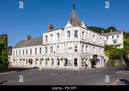 L'Hôtel Royal à Bideford Devon, Angleterre Royaume-uni - un des nombreux immeubles blancs dans les anciens pays de l'Ouest ville Banque D'Images