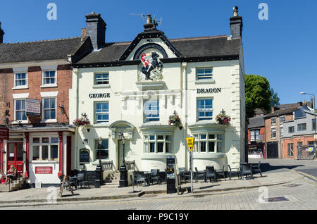 Le George & Dragon pub à Victoria Square, dans le Derbyshire Dales bourg de Ashbourne Banque D'Images