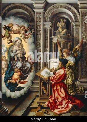 Saint Luc peignant la Vierge. Musée : l'histoire de l'Art Museum, Vienne. Banque D'Images