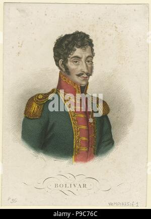 Simón Bolívar (1783-1830). Musée : collection privée. Banque D'Images