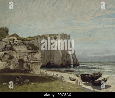 Les falaises d'Etretat après l'orage. Musée : Musée d'Orsay, Paris. Banque D'Images