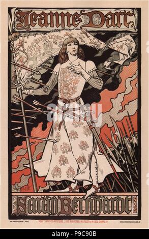 Sarah Bernhardt comme Jeanne d'Arc. Musée : collection privée. Banque D'Images