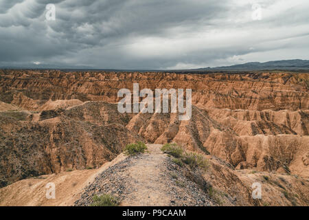 Zhabyr jaune Canyon canyon dans le parc national, le Kazakhstan Auezov Banque D'Images