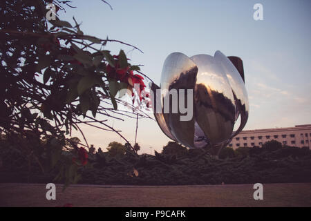 Floralis Generica y Facultad de Derecho Banque D'Images