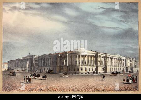 Le Sénat et les bâtiments du Synode à Saint-Pétersbourg. Musée : Etat de l'Ermitage, Saint-Pétersbourg. Banque D'Images