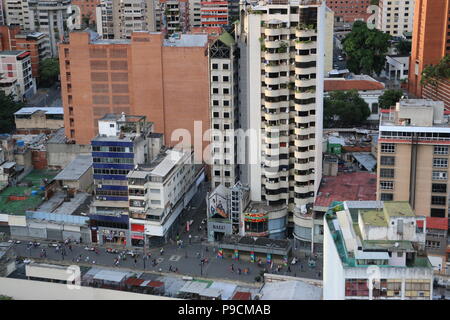 Le boulevard de Sabana Grande, Caracas, Venezuela. Quartier du centre-ville. Photo prise de la Citibank CC El Recreo. Vicente Quintero et Marcos Kirschstein. Banque D'Images