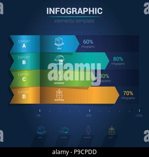 Infographie - Simple diagramme en barre Illustration de Vecteur
