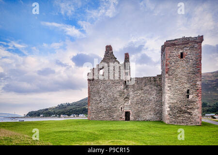 Lochranza Castle sur l'île d'Arran, North Ayrshire, Ecosse Banque D'Images