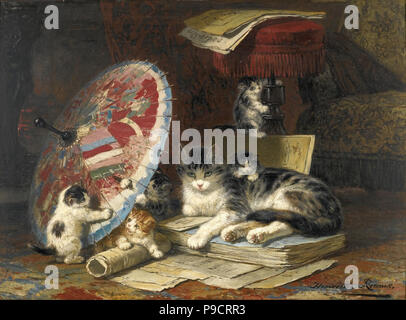 Ronner-Knip Henriùebtte - Chatons à jouer 6 Banque D'Images