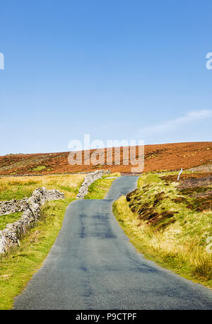 Petit pays tarmac road dans le Yorkshire Dales National Park, England, UK Banque D'Images