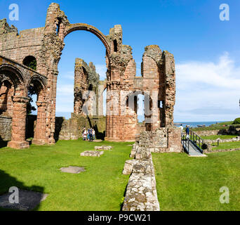 La demeure du célèbre monastère. L'île sacrée de Lindisfarne, également connu simplement comme Holy Island Banque D'Images