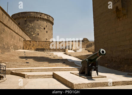 Tour de garde de la Citadelle de Saladin au Caire, Egypte Banque D'Images