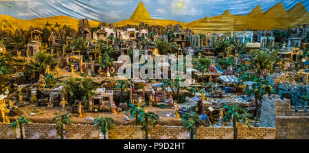 Crèche de Noël à Bethléem l'église Saint François d'assise à Panama City Panama Banque D'Images