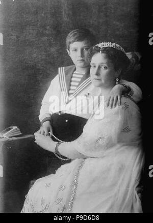 Tsarevich Alexei de la Russie et de l'impératrice Alexandra Fiodorovna. Musée : l'État russe et Film Photo Archive, Moscow. Banque D'Images