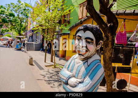 Diego Maradona statue à La Boca, Buenos Aires Banque D'Images