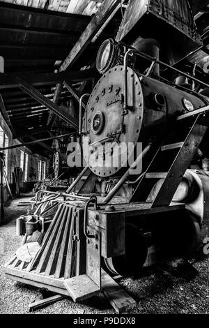 La Roundhouse locomotives à vapeur Banque D'Images