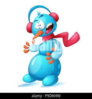 Drôle, mignon, cartoon illustration bonhomme. Illustration de Vecteur