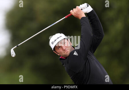 Jon de l'Espagne au cours de l'aperçu de Rahm la troisième journée de l'Open Championship 2018 à Carnoustie Golf Links, Angus. Banque D'Images