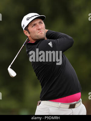 Jon de l'Espagne au cours de l'aperçu de Rahm la troisième journée de l'Open Championship 2018 à Carnoustie Golf Links, Angus. ASSOCIATION DE PRESSE Photo. Photo date : mardi 17 juillet, 2018. Voir histoire PA GOLF Open. Crédit photo doit se lire : David Davies/PA Wire. RESTRICTIONS : un usage éditorial uniquement. Pas d'utilisation commerciale. Utilisez uniquement de l'image fixe. L'Open Championship logo et lien clair avec le site web ouvert (TheOpen.com) à inclure sur le site web de l'édition. Banque D'Images