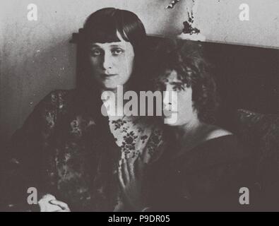 Anna Akhmatova et Olga Glebova-Sudeikina. Musée : collection privée. Banque D'Images