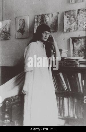 La poétesse Anna Akhmatova (1889-1966). Musée : collection privée. Banque D'Images