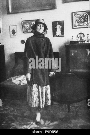 La poétesse Anna Akhmatova (1889-1966). Musée : collection privée. Banque D'Images