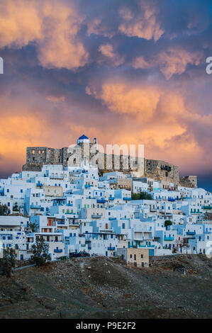 L'Europe, Grèce, îles du Dodécanèse, astipalea, hora, château Banque D'Images