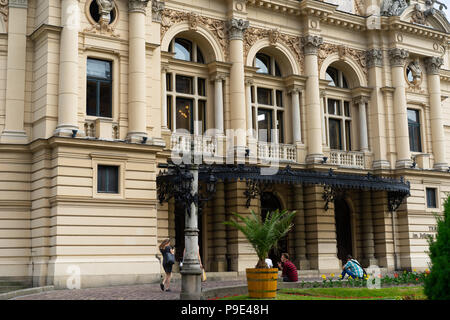 L'Slovacki Theatre et l'Opera House, Cracovie, Pologne, Europe. Banque D'Images