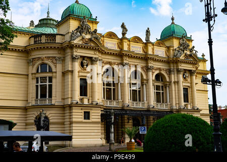 L'Slovacki Theatre et l'Opera House, Cracovie, Pologne, Europe. Banque D'Images