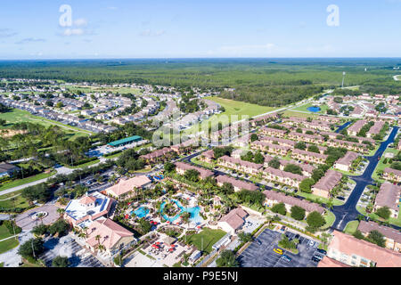 Orlando Florida,Davenport,Welcome Homes USA Regal Palms Resort Bella Piazza Resort,Highlands Reserve,quartier résidentiel,vue aérienne sur le toit, FL1 Banque D'Images