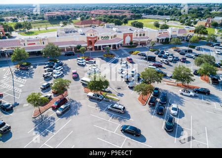 Orlando Florida,Davenport,supermarché Publix Food, parking du centre commercial, vue aérienne au-dessus, FL18071147d Banque D'Images