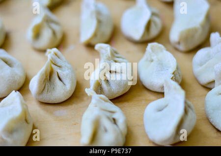 Close-up de boulettes chinoises, également appelé jiaozi en chinois. Banque D'Images