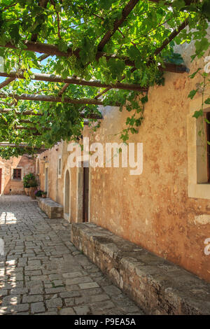 Jardin intérieur monastère d'Arkadi, Crète, Grèce Banque D'Images