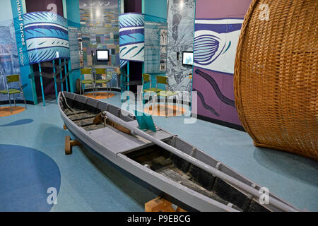 Exposition à WWT Welney Wetland Centre, Wisbech, Cambridgeshire, Angleterre, RU Banque D'Images