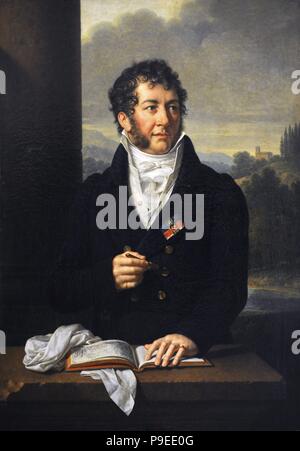 Michal Kleofas Oginski (1765-1833). Duc de Pologne, homme politique, diplomate, compositeur, artiste amaterur. Portrait par le peintre français Franc ois Xavier Fabre (1766-1837). Vilnius Photo Gallery, la Lituanie. Banque D'Images