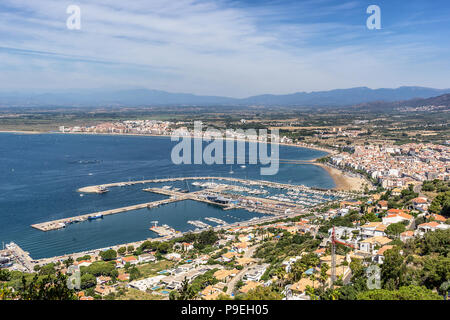 Roses sur Cap de Creus Costa Brava Espagne Banque D'Images