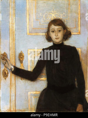 Theo Van Rysselberghe - Portrait de Marguerite van Mons Banque D'Images